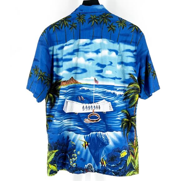 WWII Pearl Harbor USS Arizona Memorial Hawaiian shirt - Picture 2 of 5
